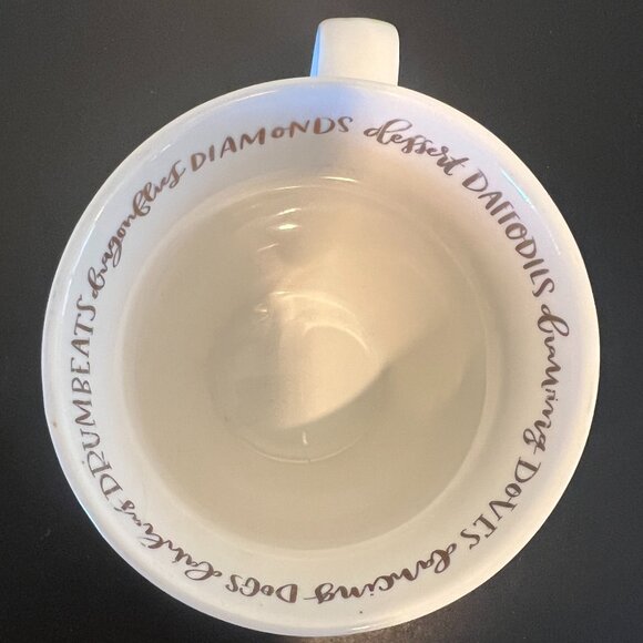 Letter D “All Great Things Begin with the Letter D” Initial Monogram Ceramic Mug - Picture 7 of 14